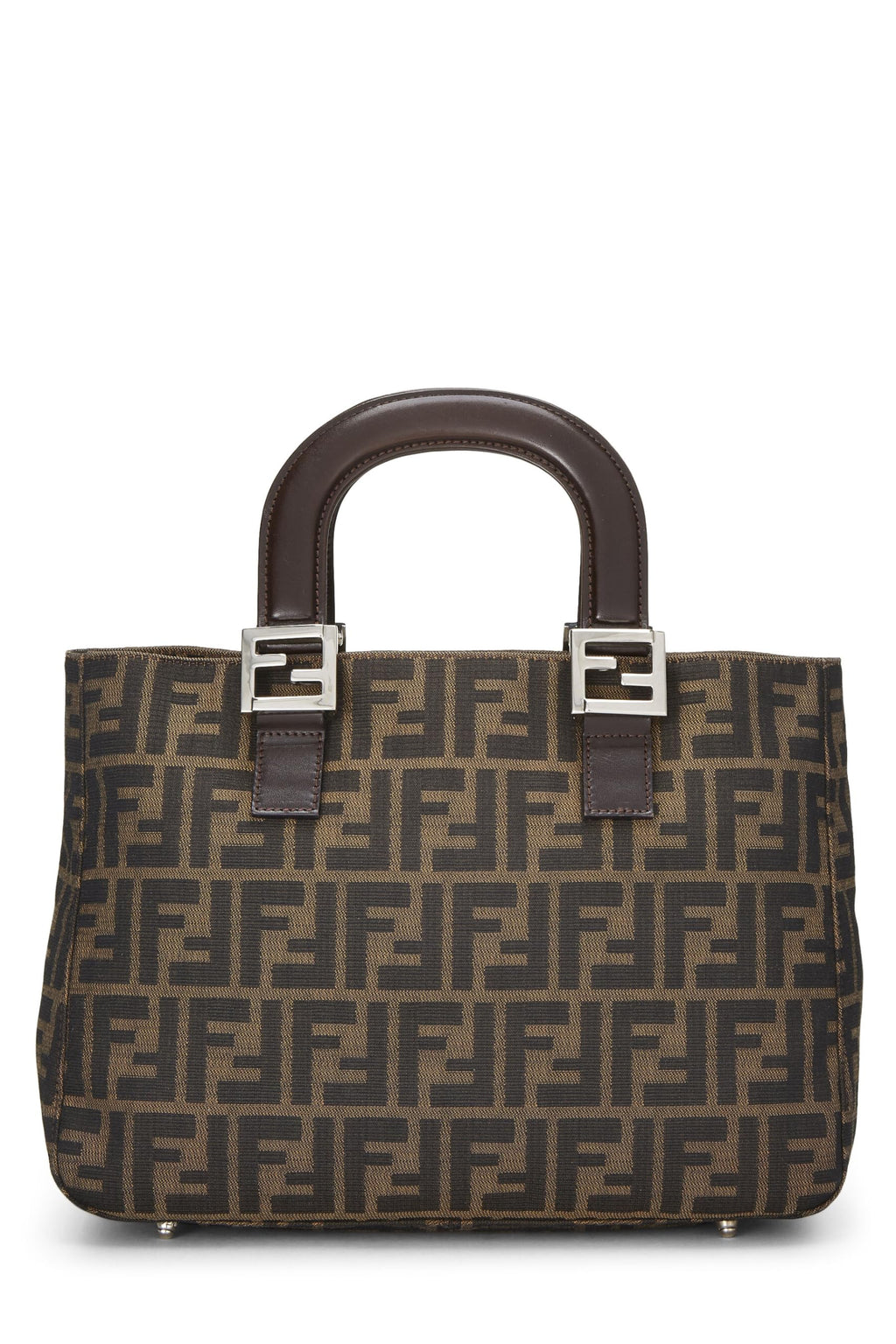 Fendi,  Brown Zucca Canvas Handbag, Brown