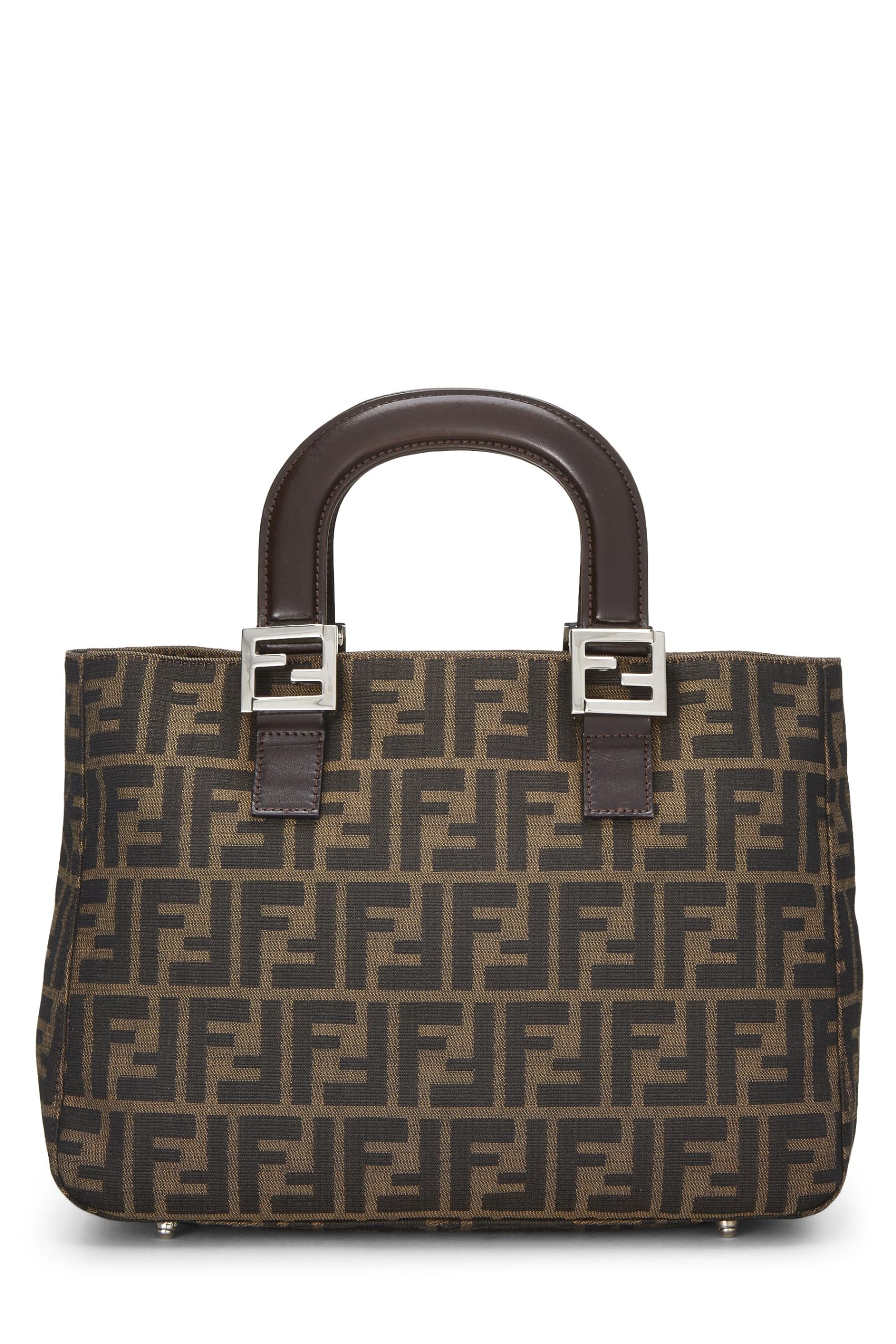 Fendi,  Brown Zucca Canvas Handbag, Brown