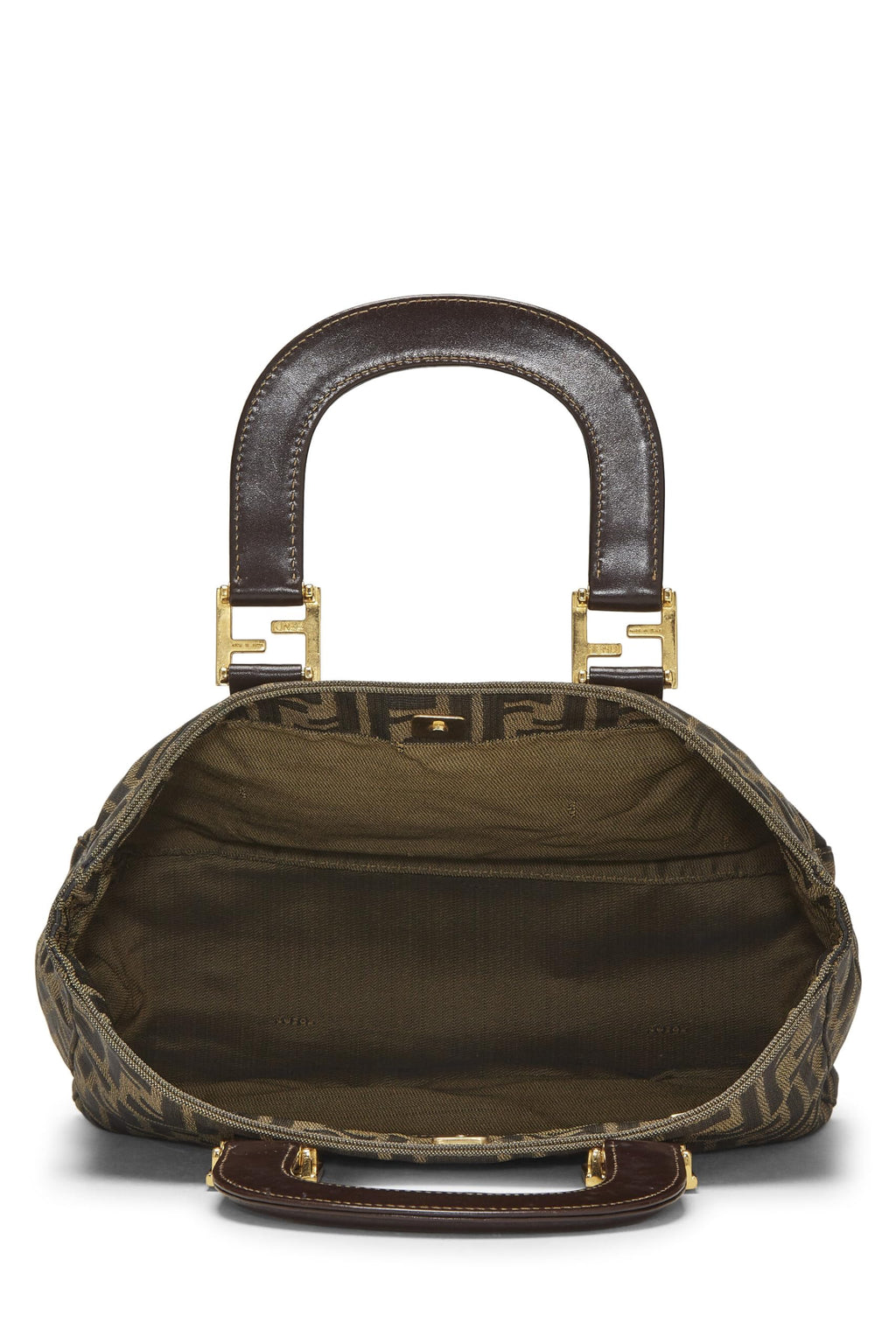 Fendi,  Brown Zucca Canvas Handbag Small, Brown