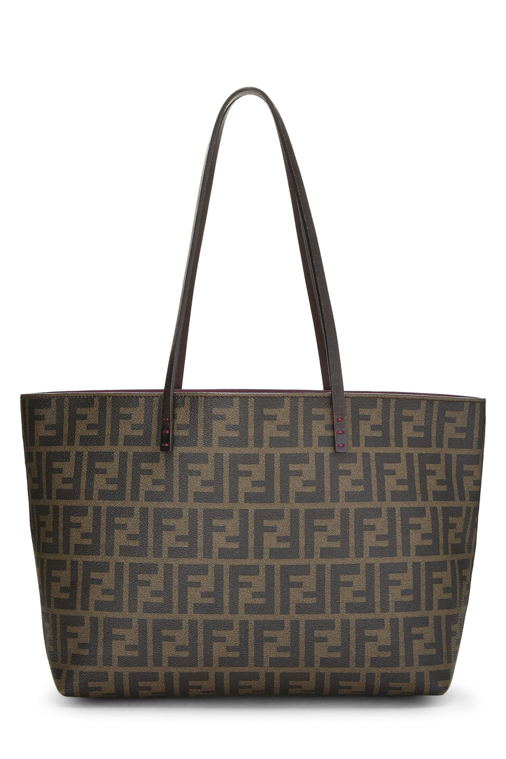 Fendi,  Purple Zucca Coated Canvas Roll Tote, Purple