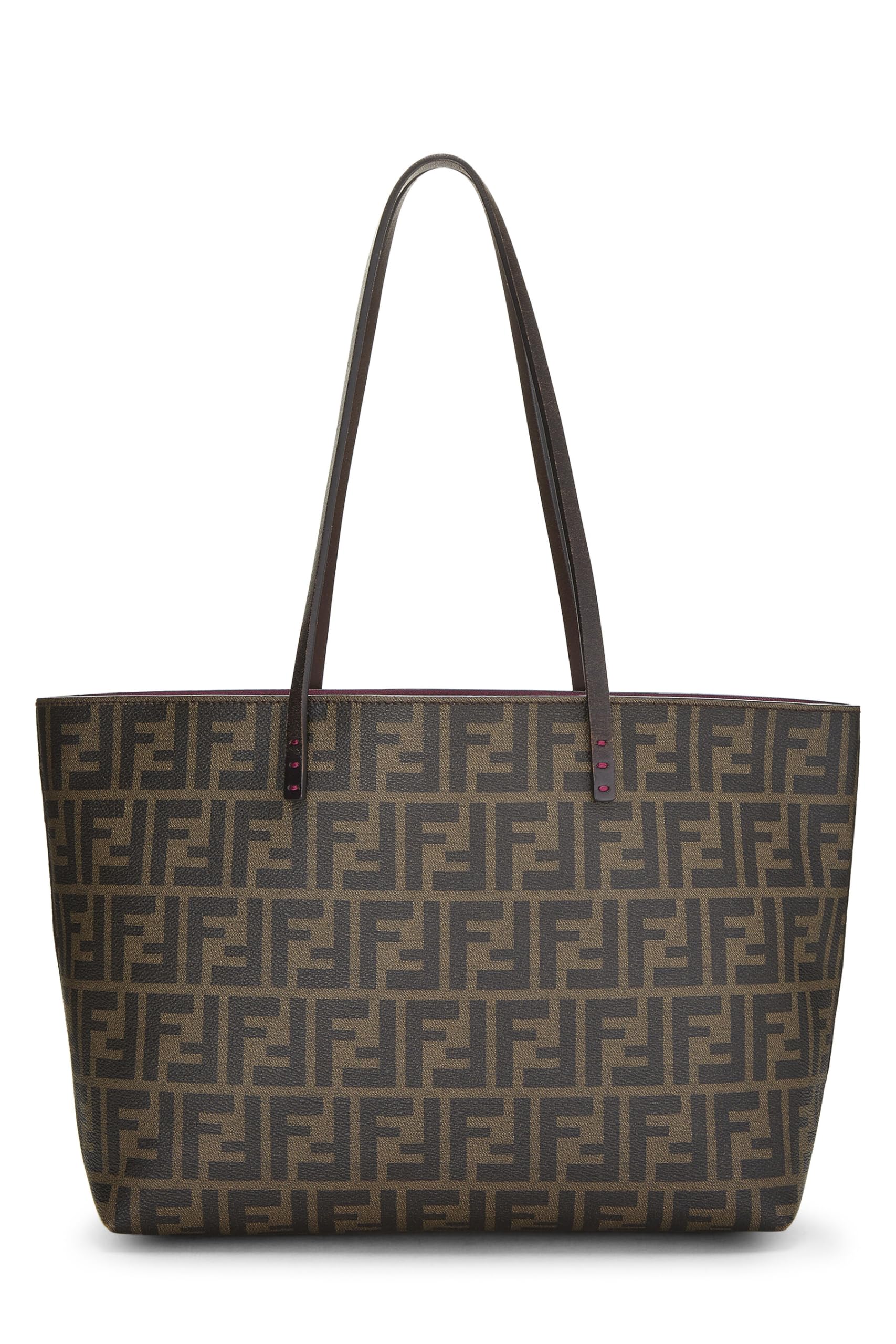 Fendi,  Purple Zucca Coated Canvas Roll Tote, Purple