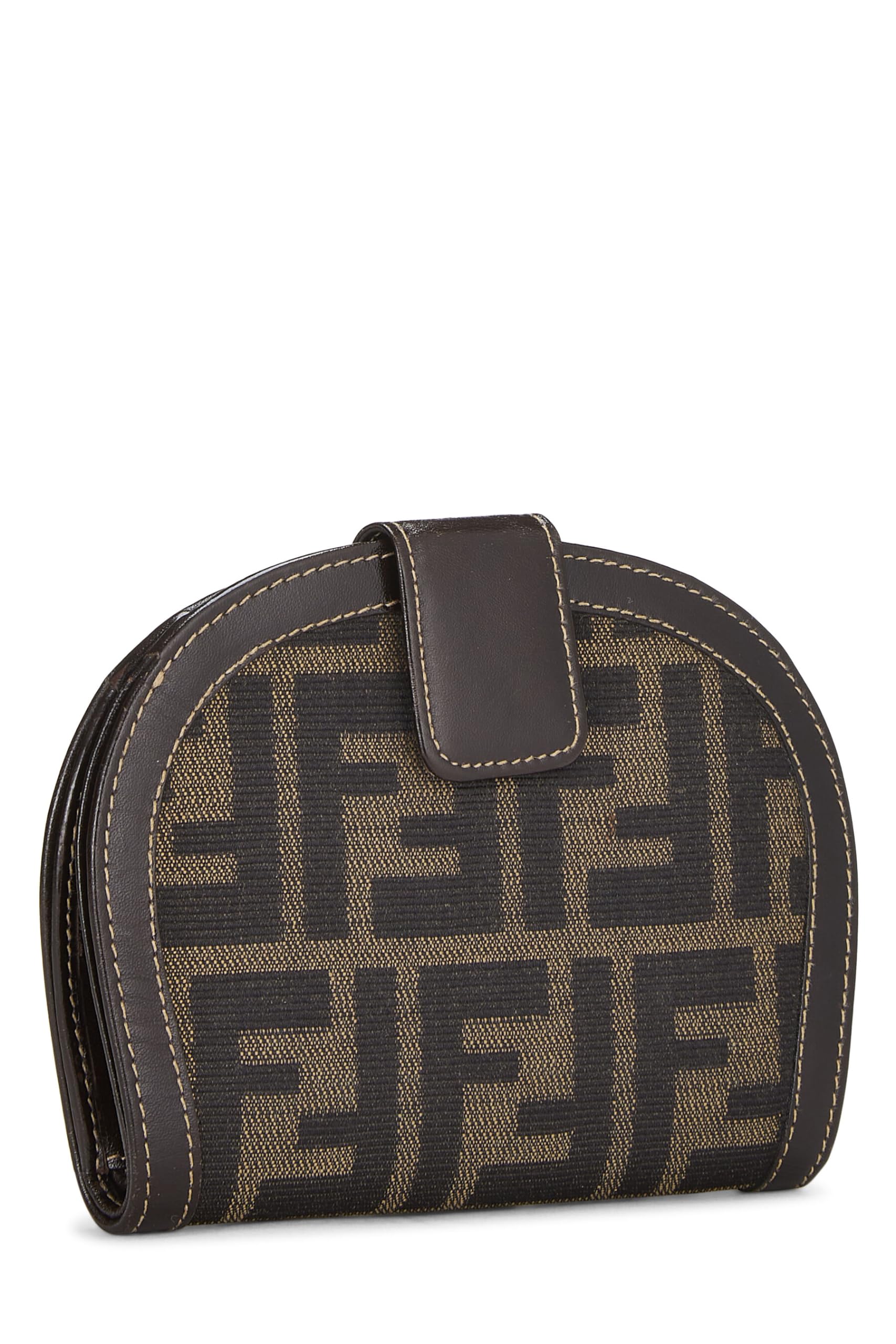 Fendi,  Brown Zucca Canvas Wallet, Brown