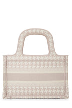 Dior,  Pink Houndstooth Canvas Book Tote Mini, Pink