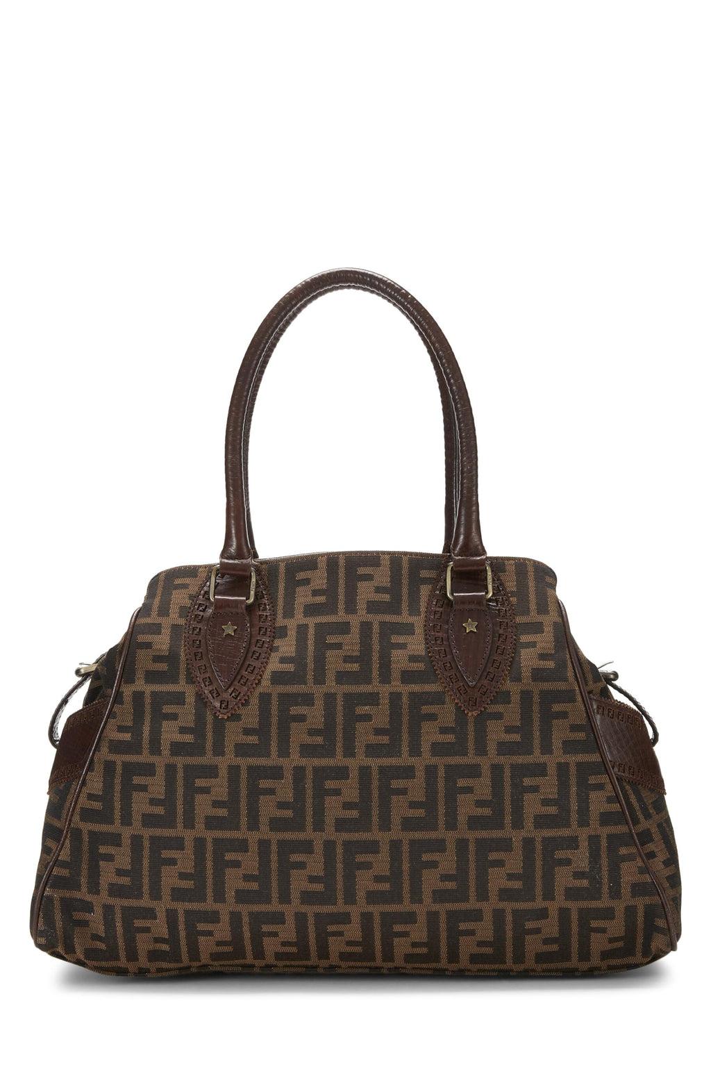 Fendi,  Brown Zucca Velour Bag Du Jour Small, Brown