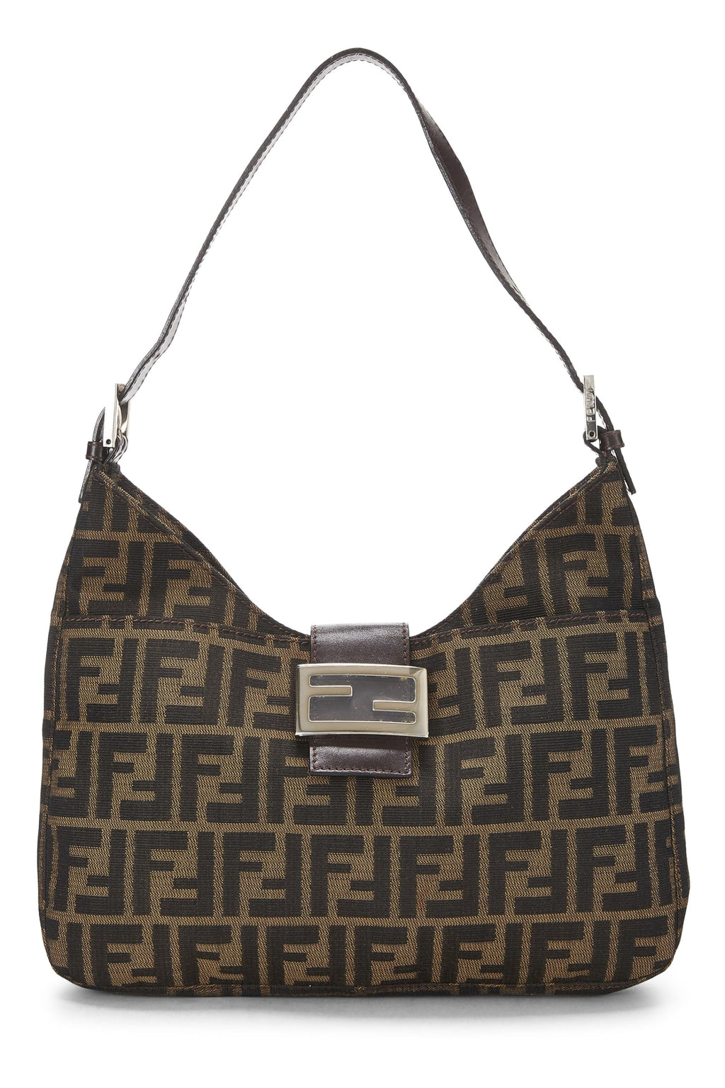 Fendi,  Brown Zucca Canvas Shoulder Bag, Brown