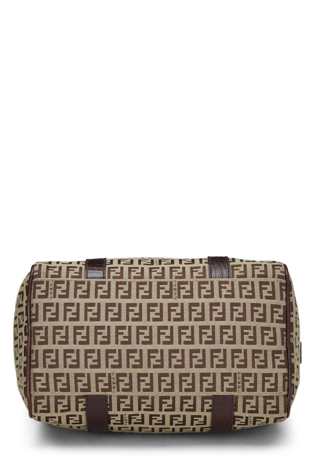 Fendi,  Brown Zucchino Coated Canvas Boston, Brown