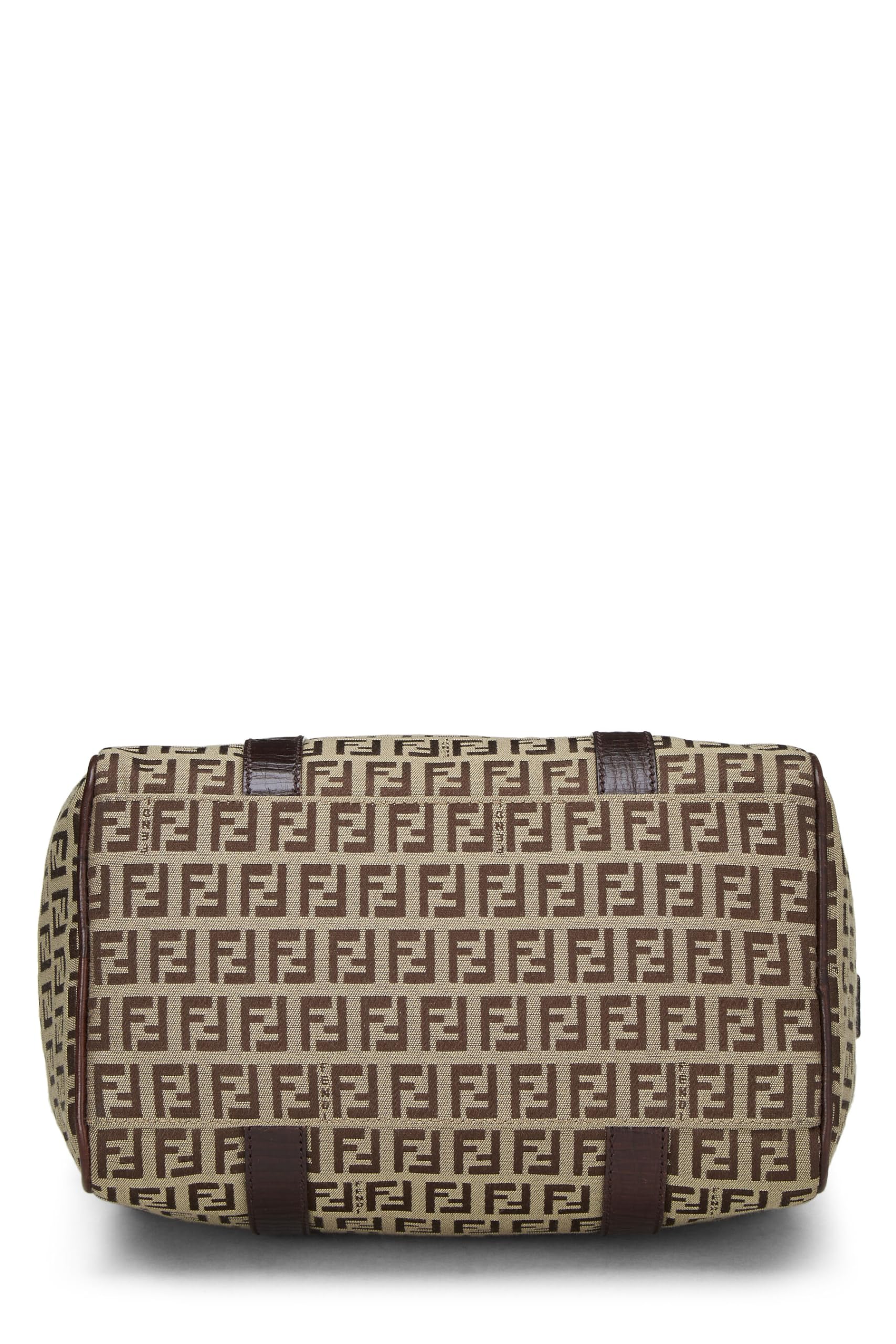 Fendi,  Brown Zucchino Coated Canvas Boston, Brown