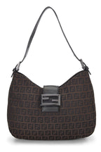 Fendi,  Brown Zucchino Canvas Shoulder Bag, Brown