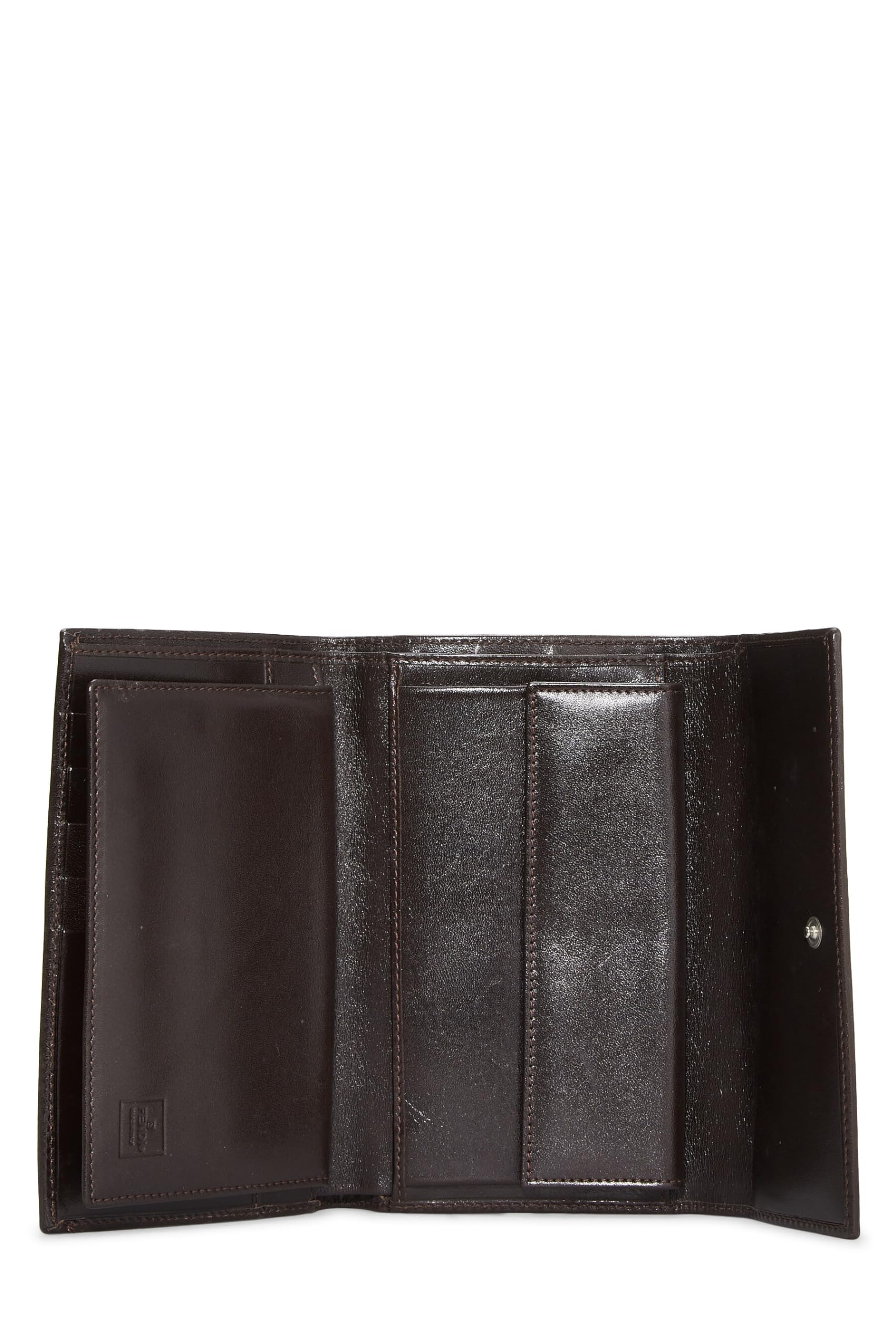 Fendi,  Brown Zucca Canvas Long Wallet, Brown
