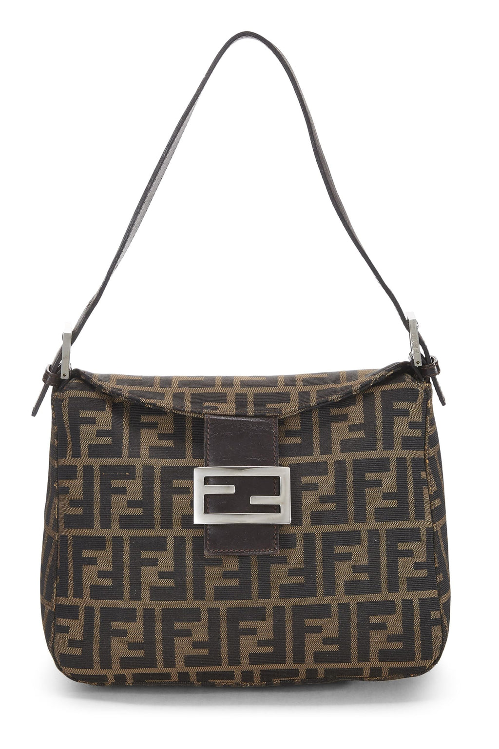 Fendi,  Brown Zucca Canvas Shoulder Bag, Brown
