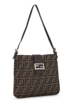 Fendi,  Brown Zucca Canvas Shoulder Bag, Brown