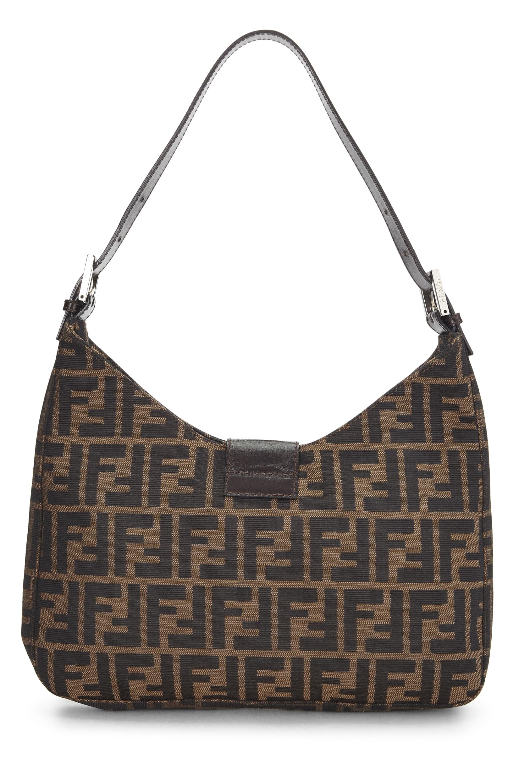 Fendi,  Brown Zucca Canvas Shoulder Bag, Brown