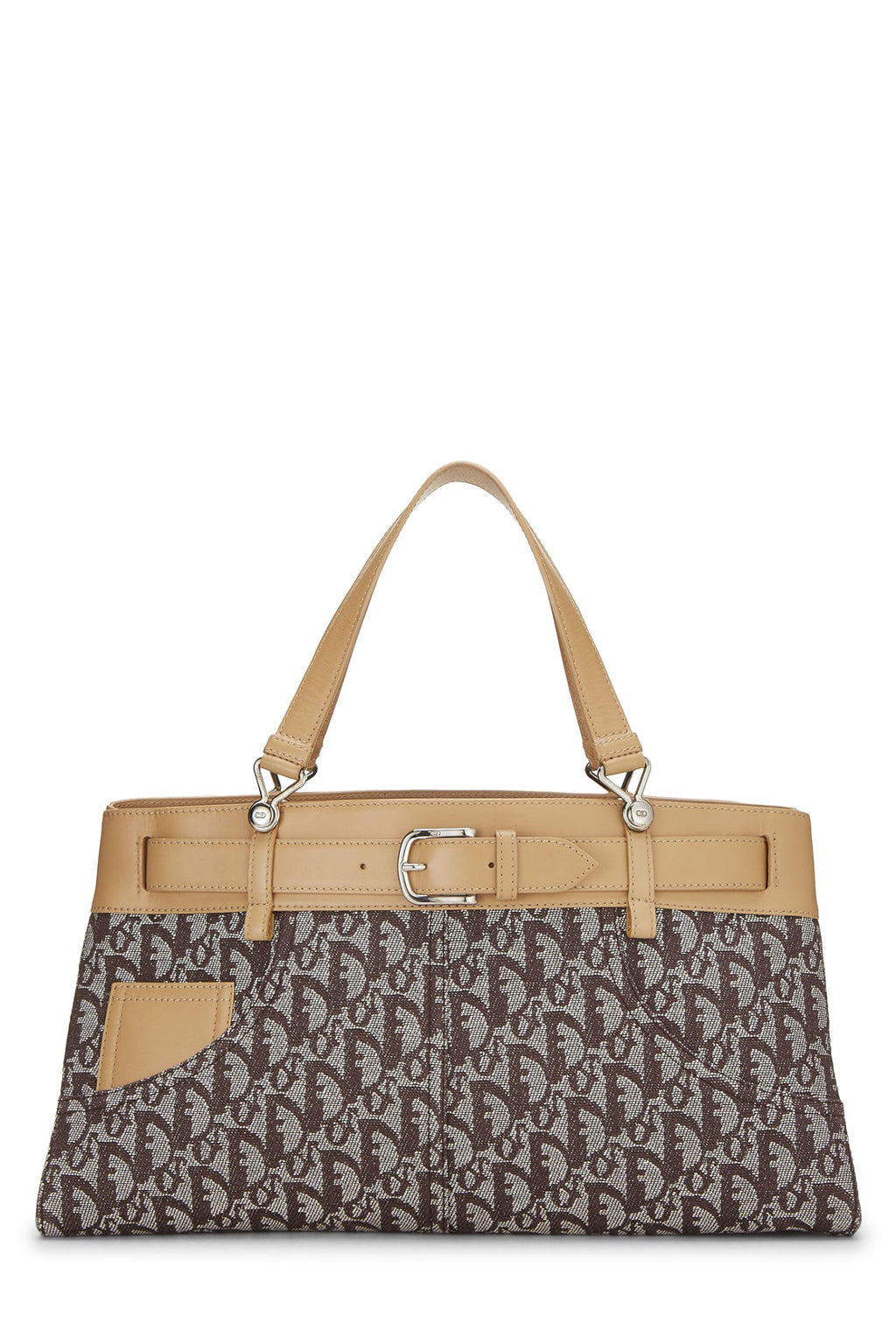 Dior,  Brown Trotter Canvas Handbag, Brown