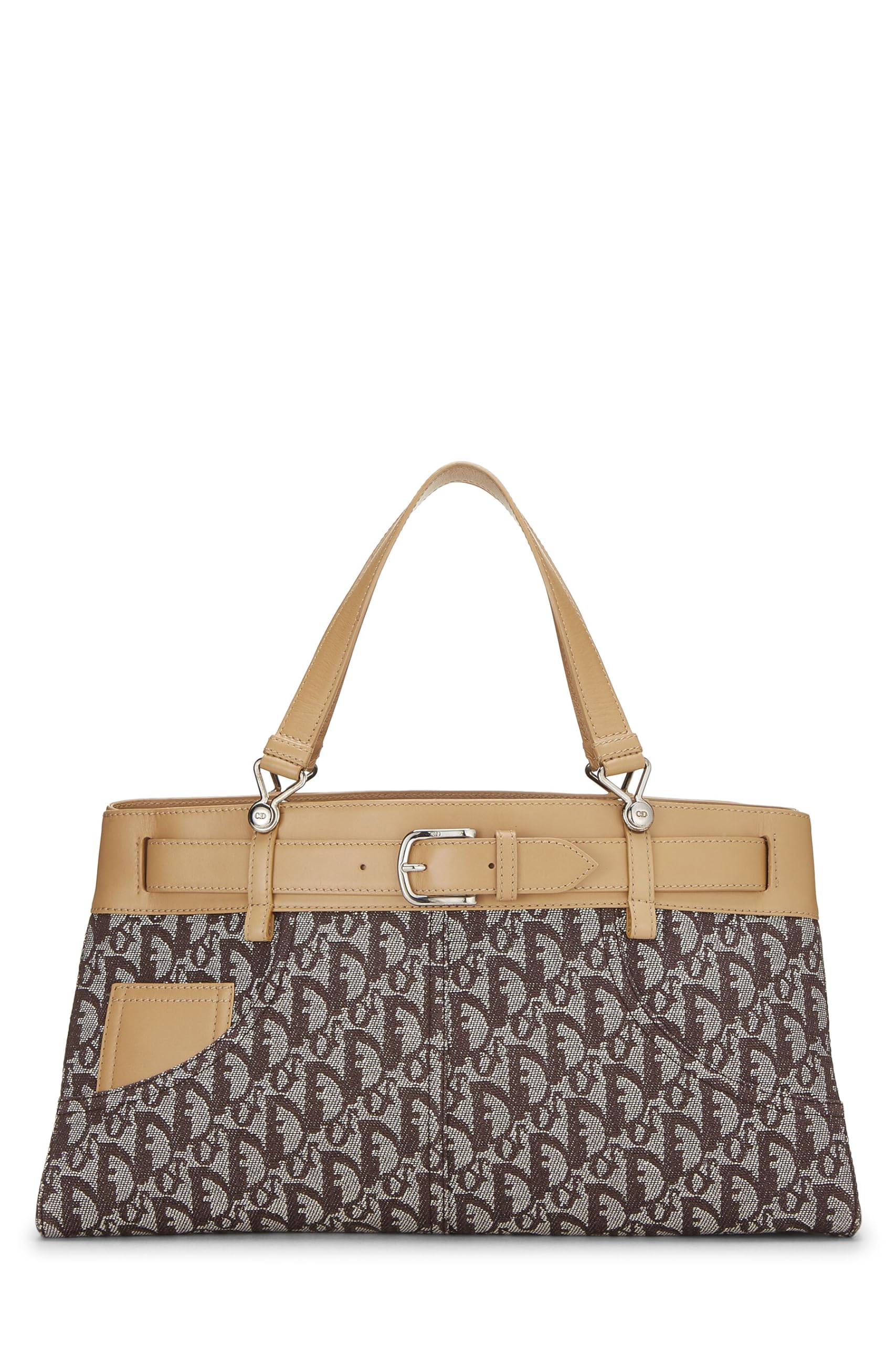 Dior,  Brown Trotter Canvas Handbag, Brown