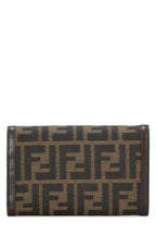 Fendi,  Brown Zucca Canvas Long Wallet, Brown