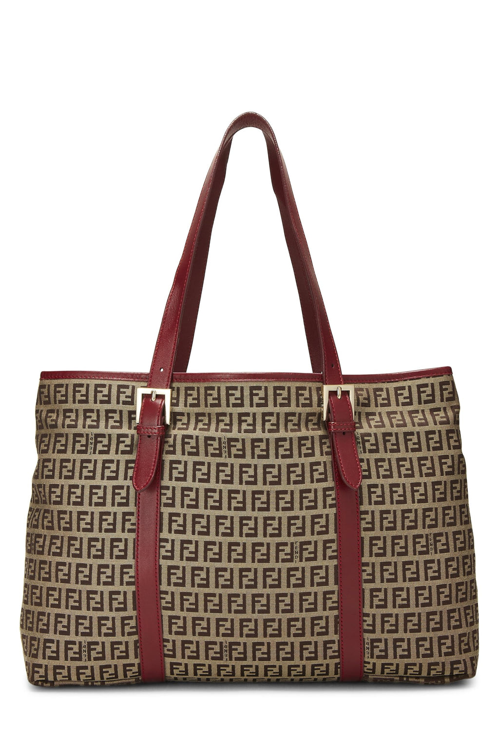 Fendi,  Red Zucchino Canvas Tote, Red