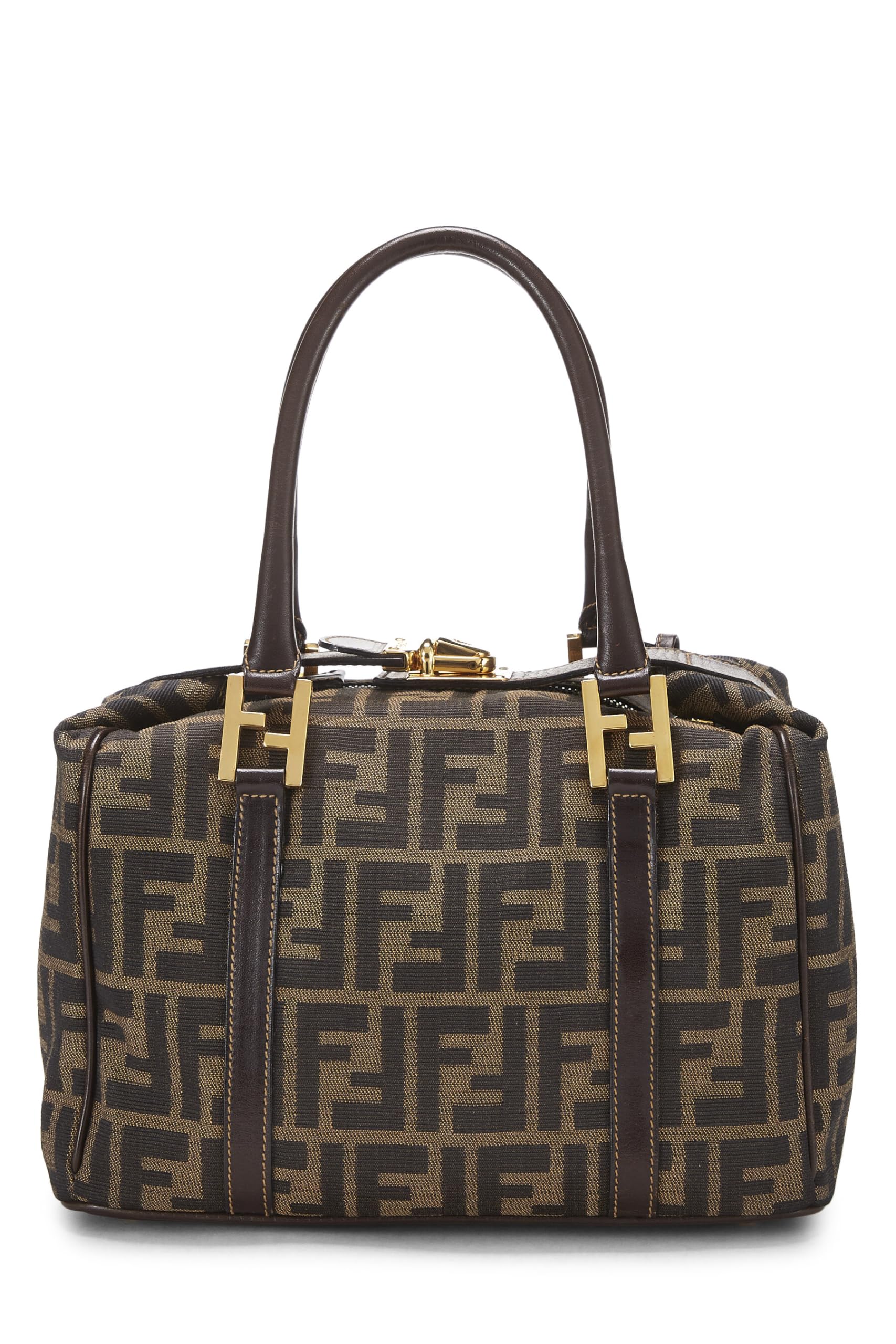 Fendi,  Brown Zucca Canvas Convertible Handbag Small, Brown
