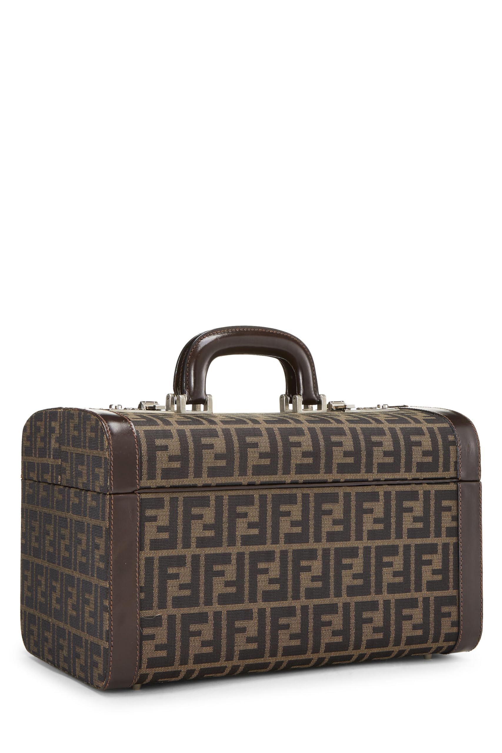 Fendi,  Brown Zucca Canvas Box Vanity, Brown