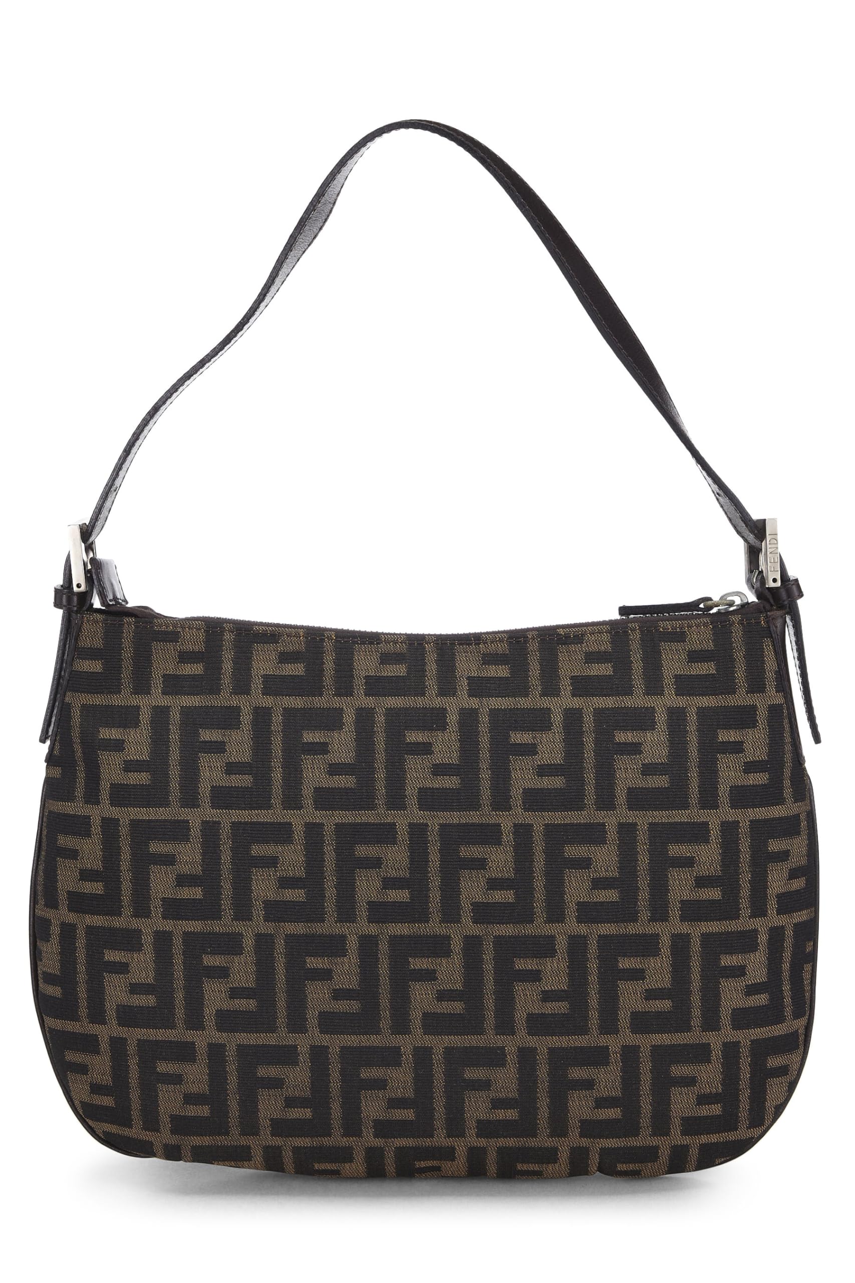Fendi,  Brown Zucca Canvas Shoulder Bag, Brown