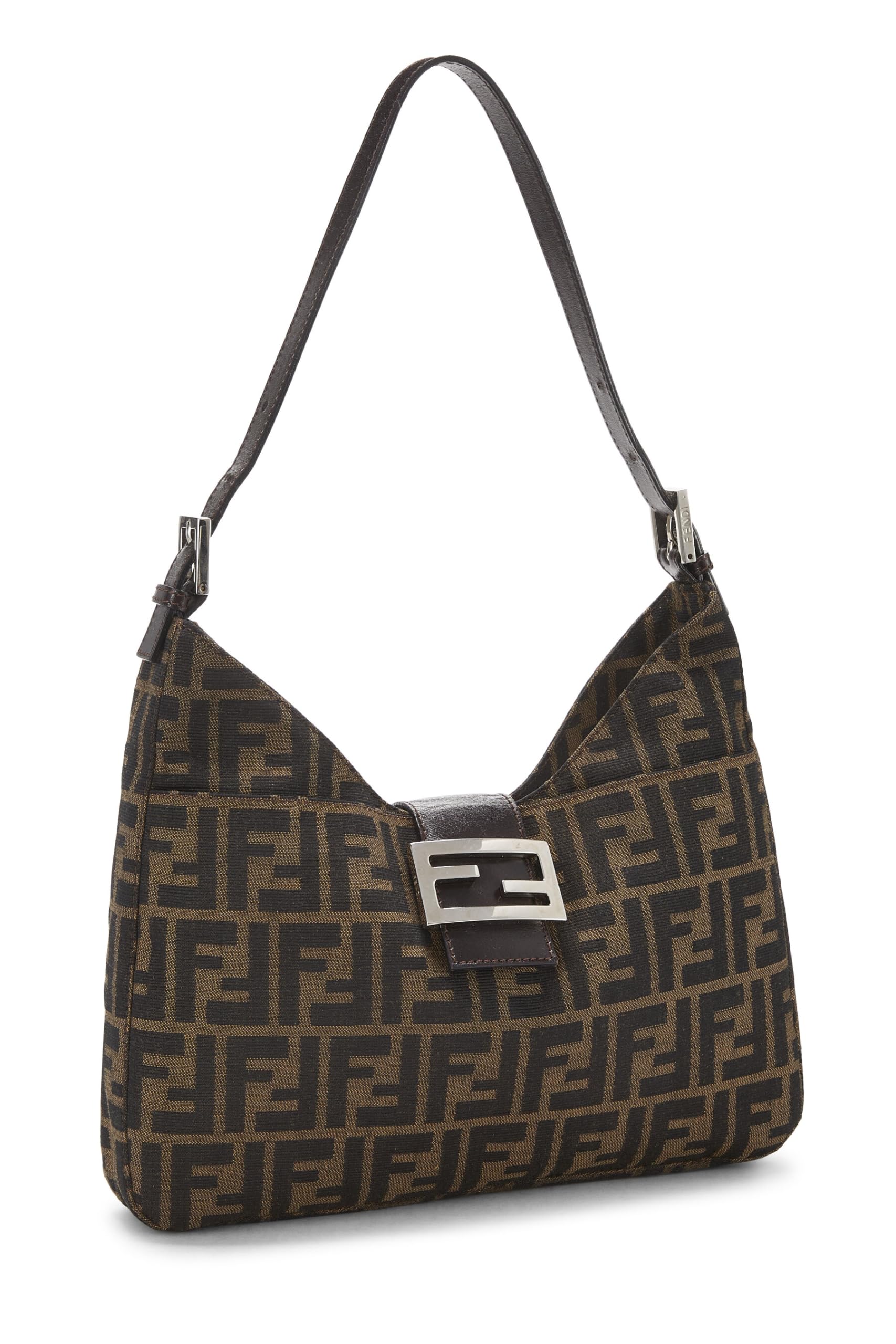 Fendi,  Brown Zucca Canvas Shoulder Bag, Brown