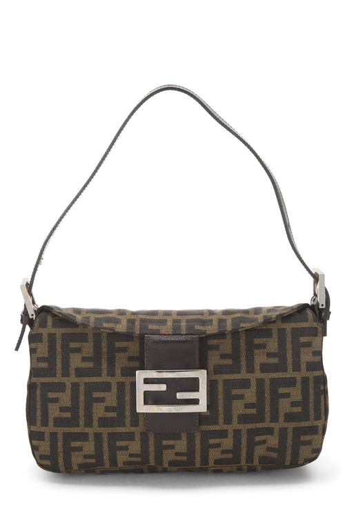 Fendi,  Brown Zucca Canvas Shoulder Bag, Brown