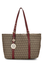 Fendi,  Red Zucchino Canvas Superstar Tote, Red