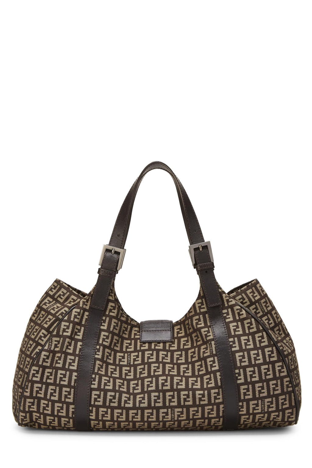 Fendi,  Brown Zucchino Canvas Tote, Brown