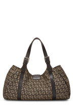 Fendi,  Brown Zucchino Canvas Tote, Brown