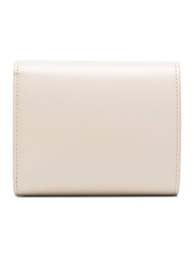CELINE Triomphe Small Shiny Calfskin Bicycle Wallet Pale Beige