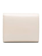 CELINE Triomphe Small Shiny Calfskin Bicycle Wallet Pale Beige