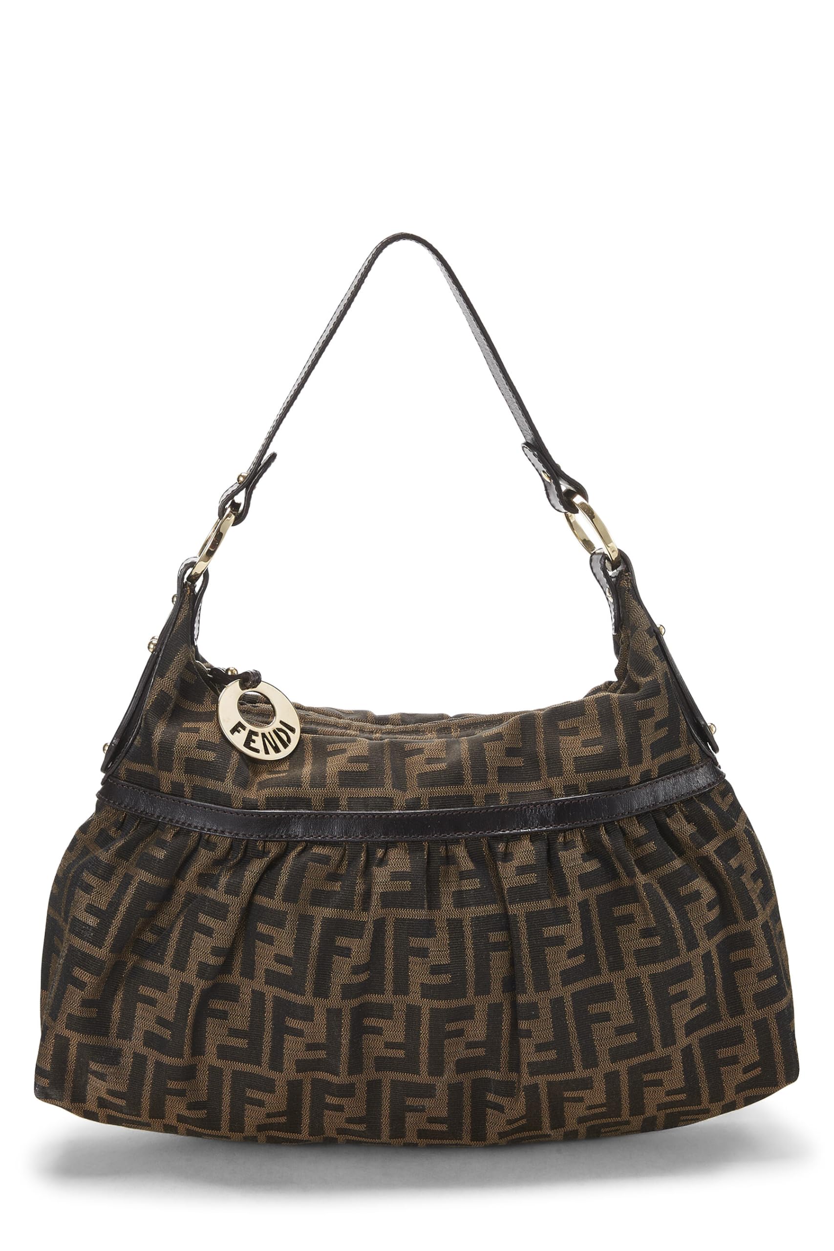 Fendi,  Brown Zucca Canvas Chef Hobo, Brown