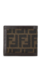 Fendi,  Brown Zucca Coated Canvas Wallet, Brown