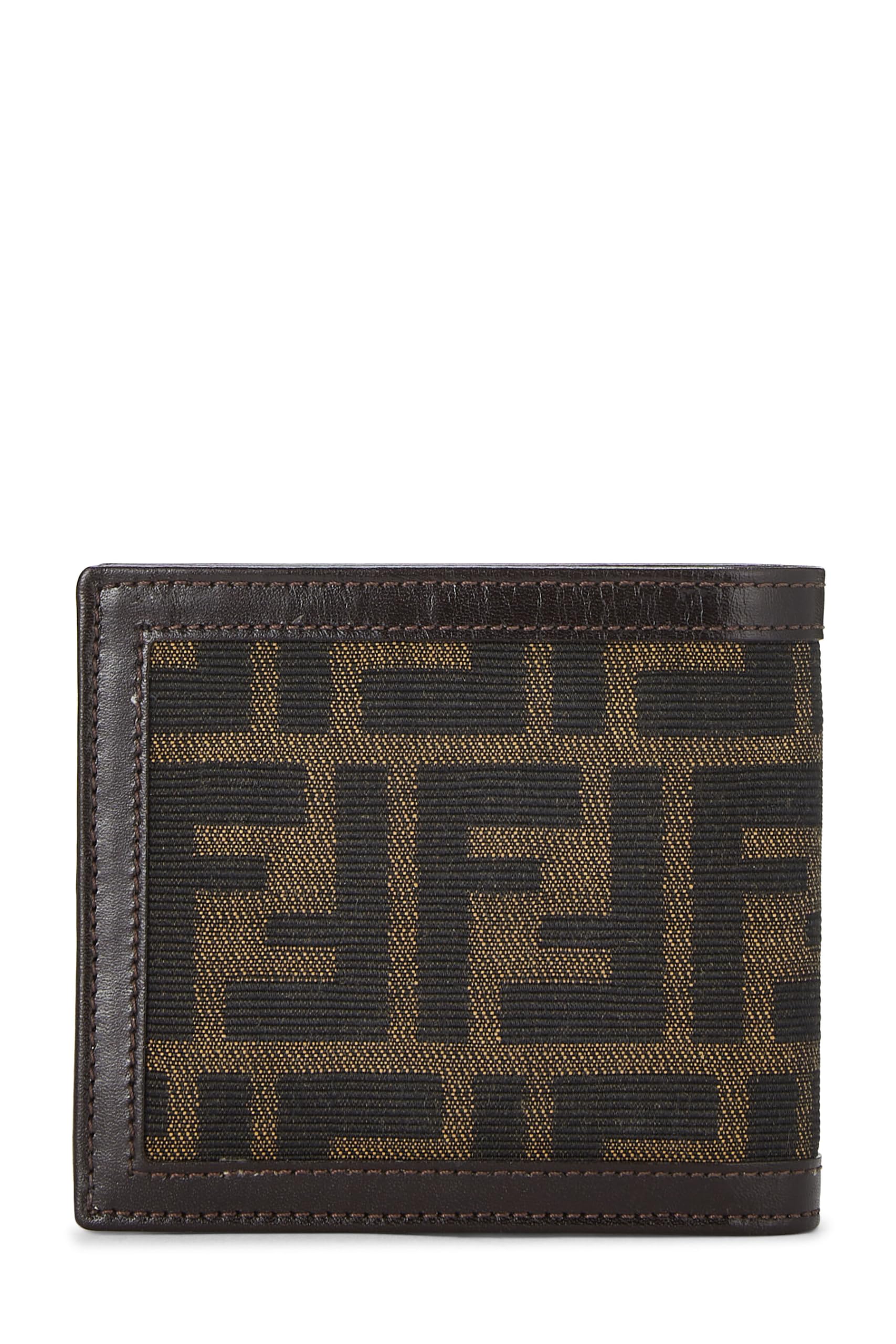 Fendi,  Brown Zucca Coated Canvas Wallet, Brown