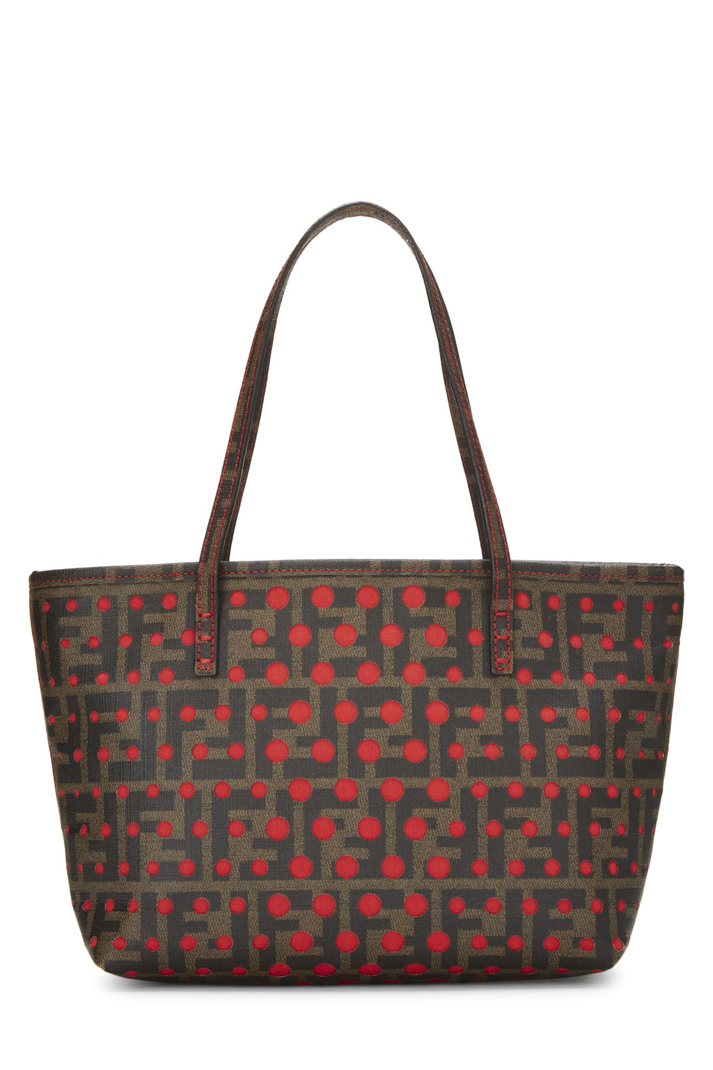 Fendi,  Red Zucca Coated Canvas Spalmati Roll Tote Mini, Red