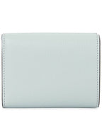 Fendi FF Diamond Calf Leather Half Wallet Light Blue