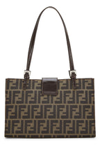 Fendi,  Brown Zucca Canvas Shopping Tote Small, Brown