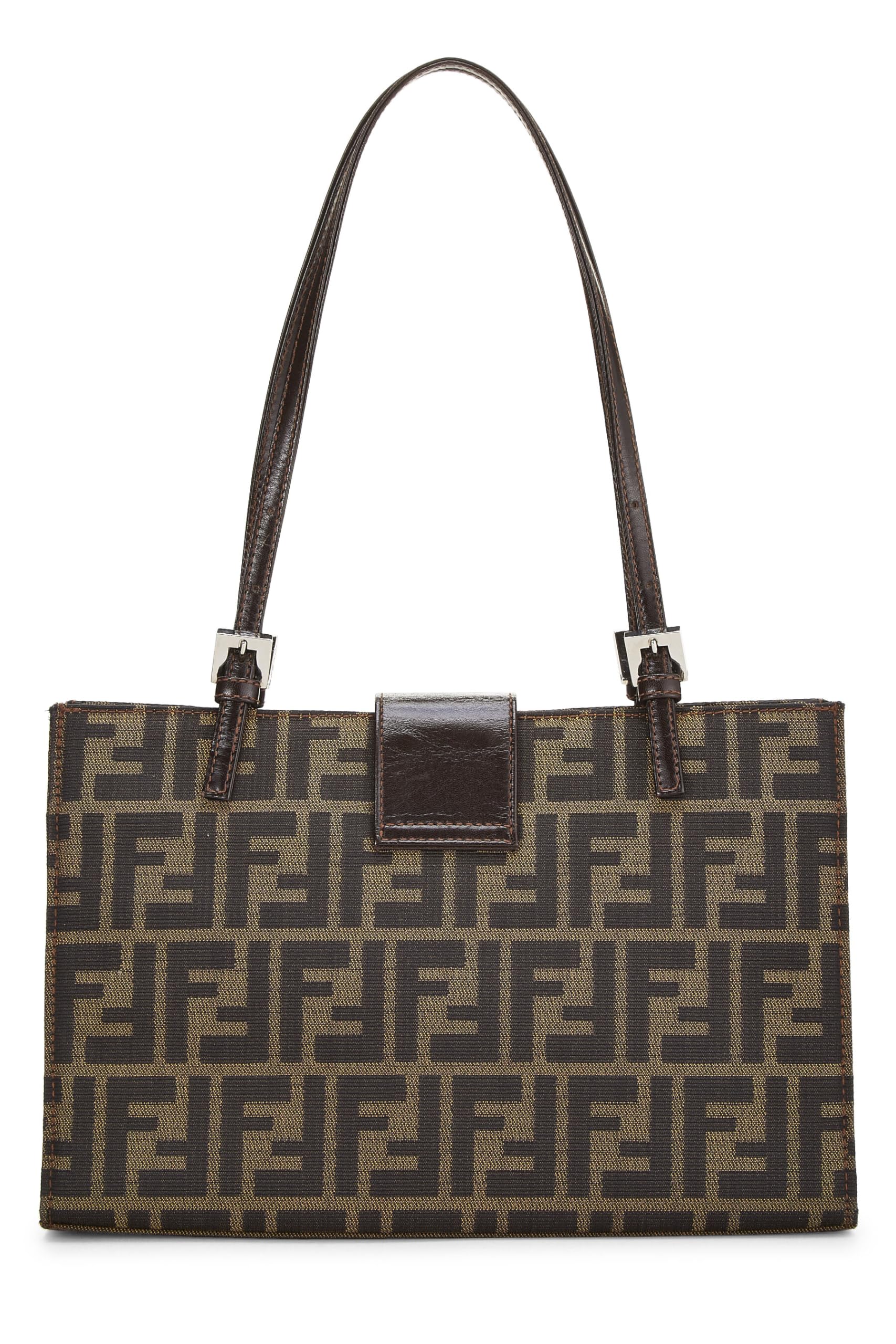 Fendi,  Brown Zucca Canvas Shopping Tote Small, Brown