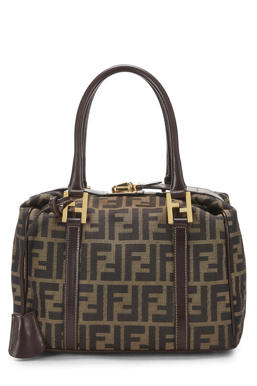Fendi,  Brown Zucca Canvas Convertible Handbag Small, Brown