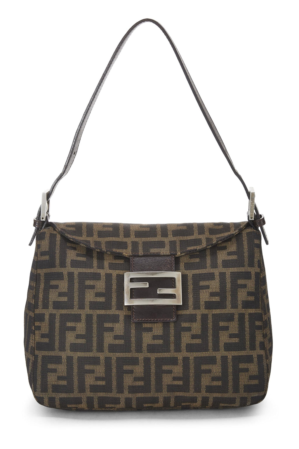 Fendi,  Brown Zucca Canvas Shoulder Bag, Brown