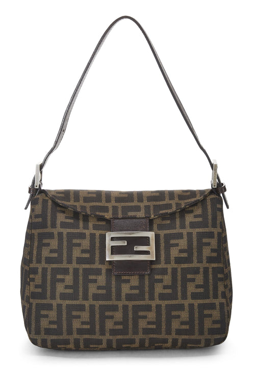 Fendi,  Brown Zucca Canvas Shoulder Bag, Brown