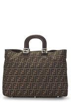 Fendi,  Brown Zucca Canvas Handbag Large, Brown