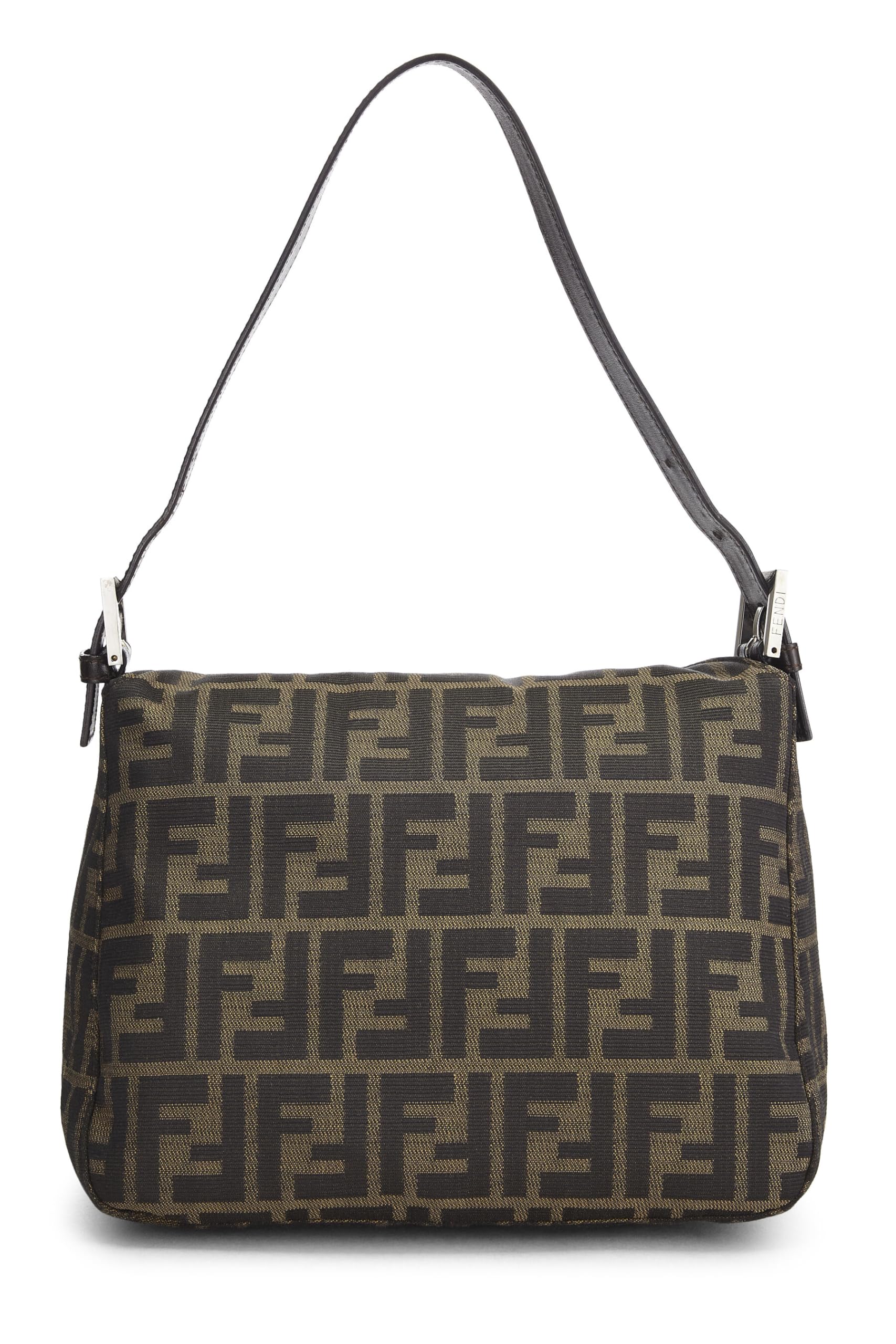 Fendi,  Brown Zucca Canvas Shoulder Bag, Brown