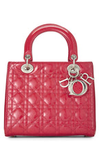 Dior,  Red Patent Leather Lady Dior Medium, Pink