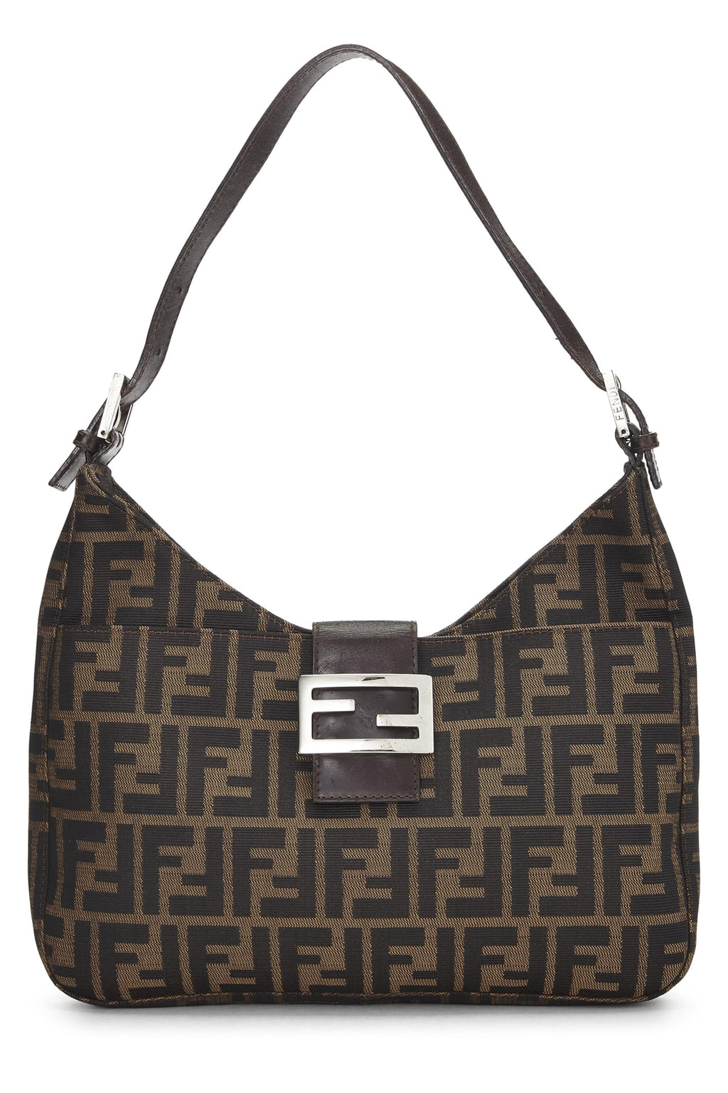 Fendi,  Brown Zucca Canvas Shoulder Bag, Brown