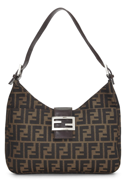 Fendi,  Brown Zucca Canvas Shoulder Bag, Brown