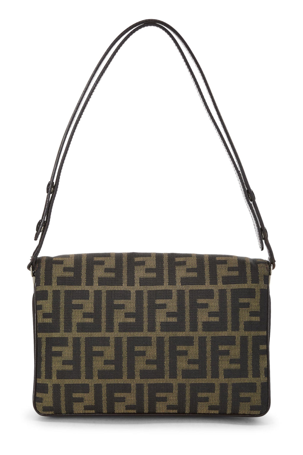 Fendi,  Brown Zucca Canvas Shoulder Bag, Brown