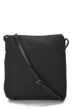 Fendi,  Black Zucchino Canvas Tube Messenger Small, Black