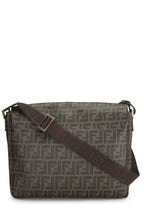Fendi,  Brown Zucca Coated Canvas Messenger Large, Brown