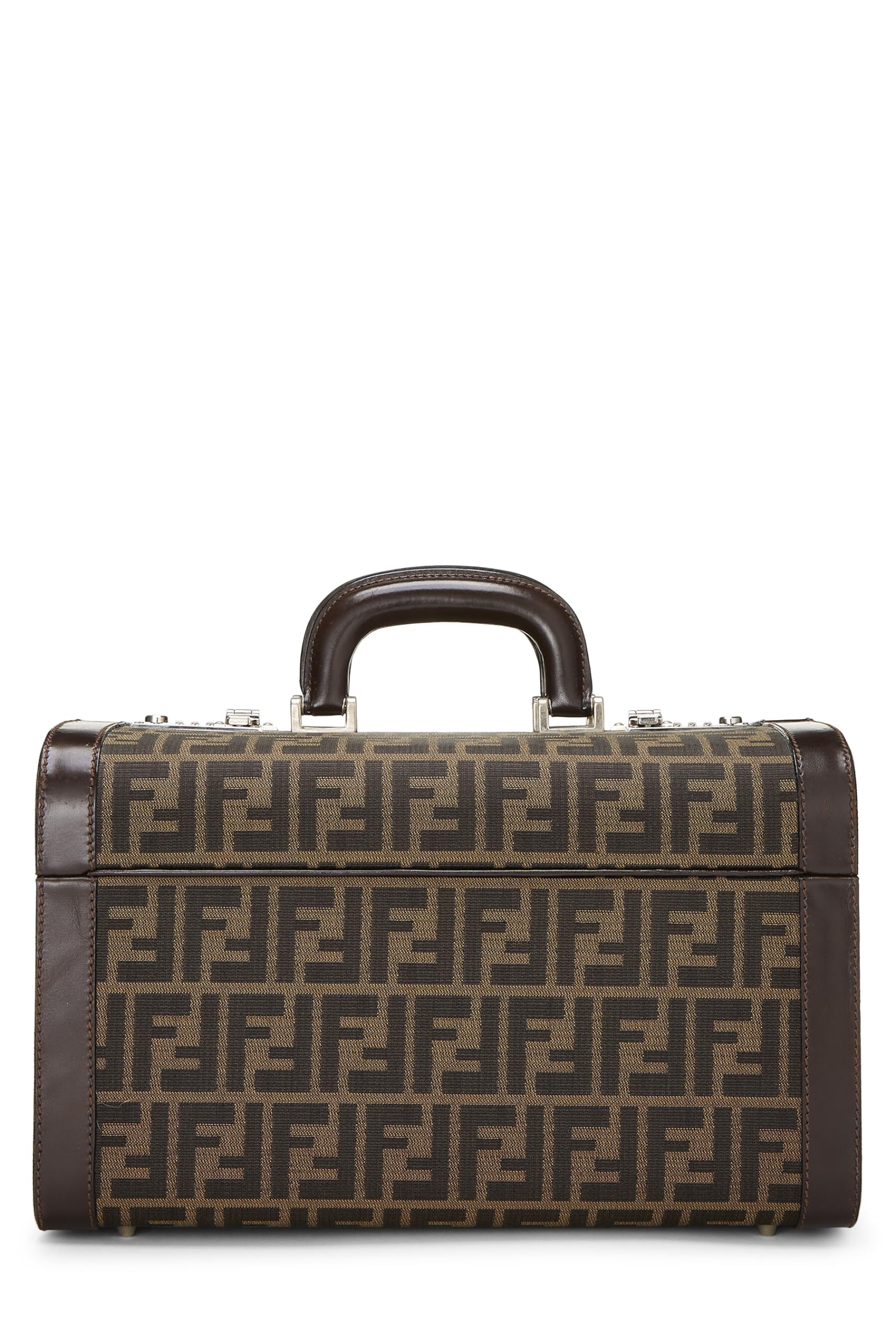 Fendi,  Brown Zucca Canvas Box Vanity, Brown