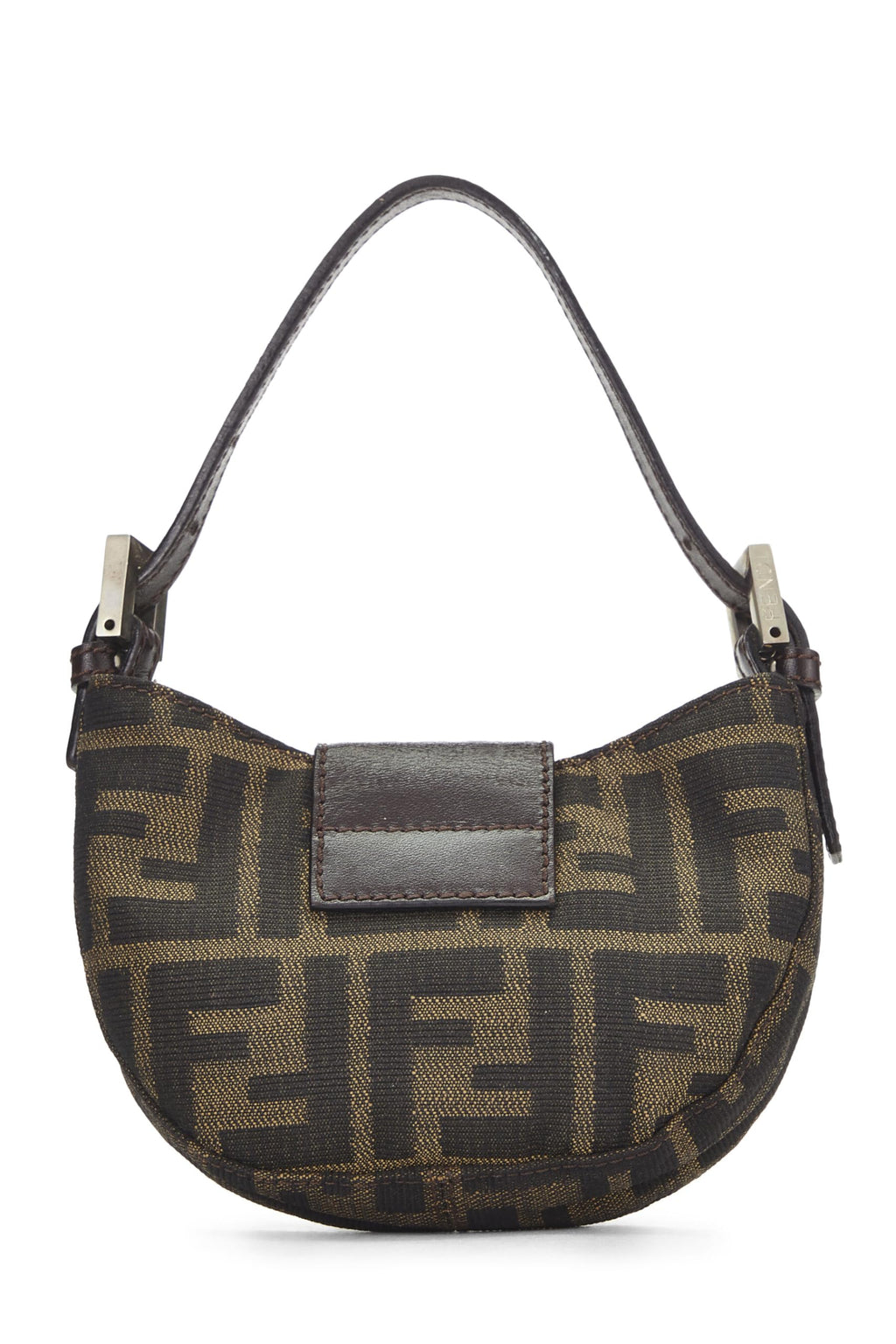 Fendi,  Brown Zucca Canvas Croissant Mini, Brown